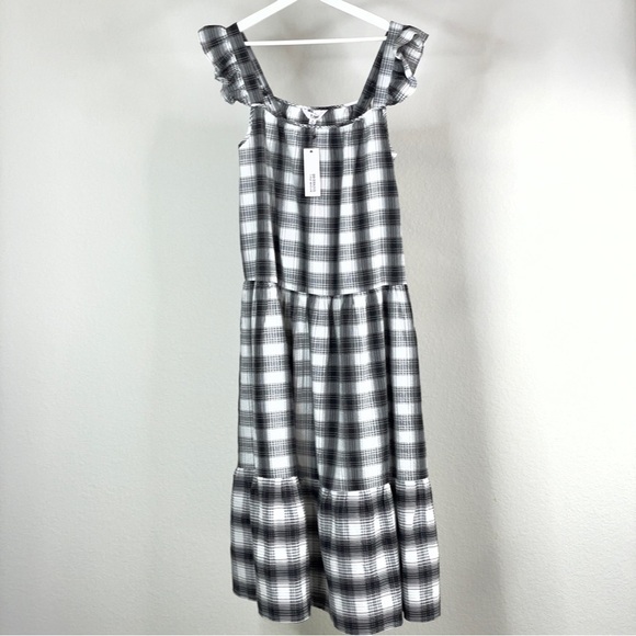 NWT BB Dakota Plaid Sleeveless Maxi Dress Size S - Picture 4 of 16